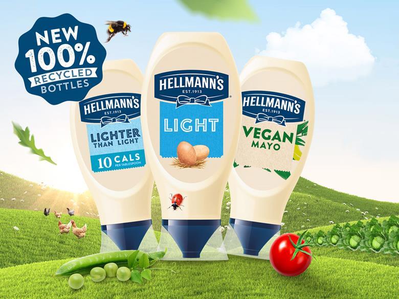Flacons Hellmann’s fabriqués avec 100 % de plastique recyclé