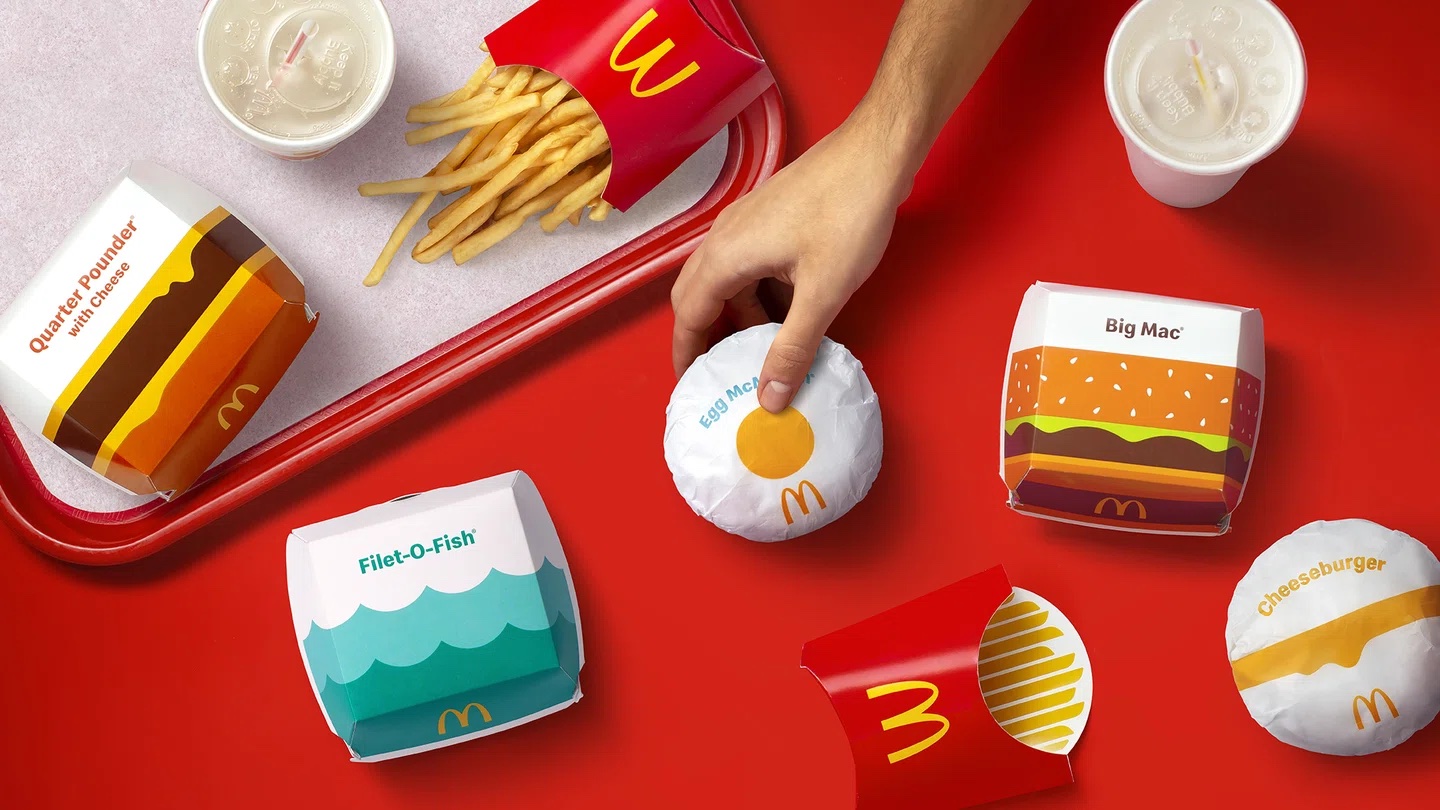 Nouveau design mondial des emballages McDonald’s