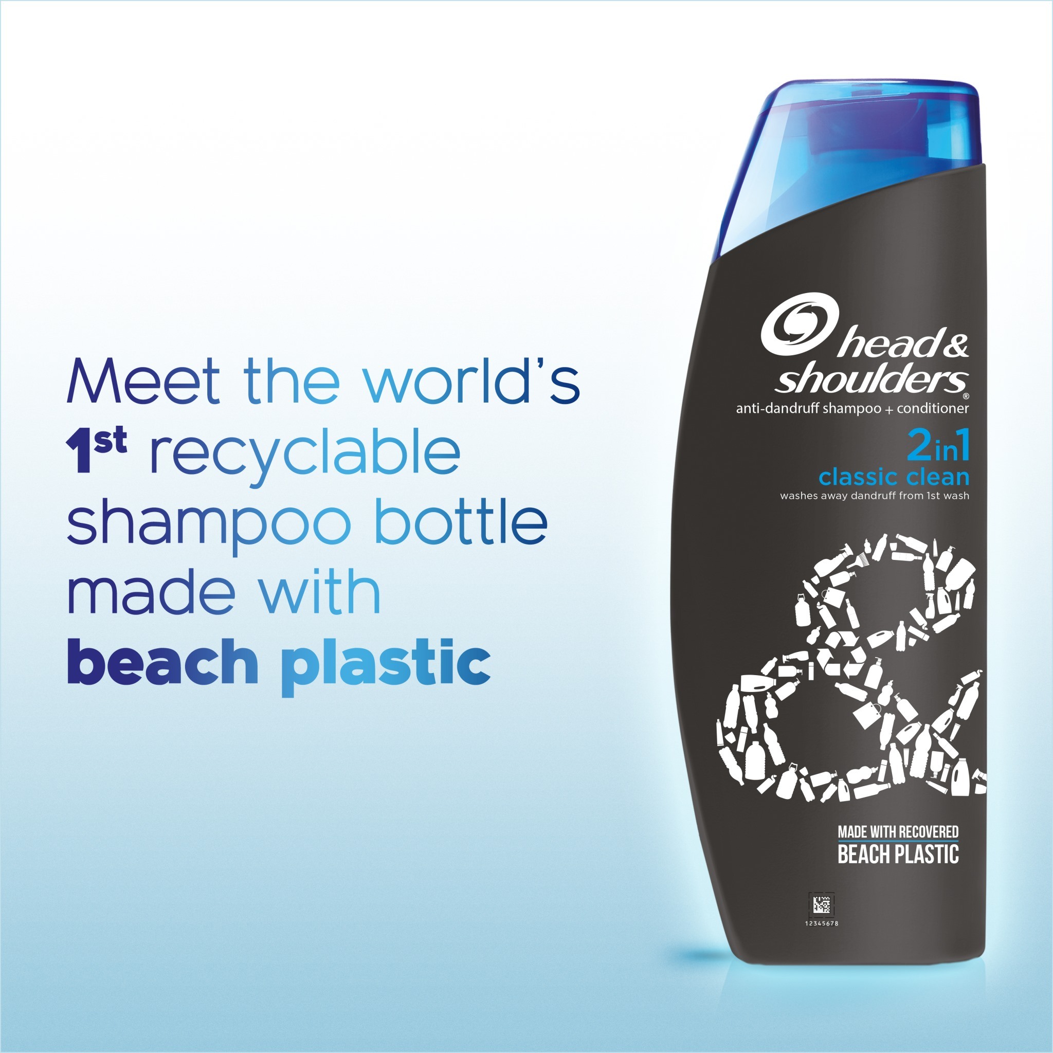Flacon Head & Shoulders fabriqué avec du plastique recyclé collecté sur les plages
